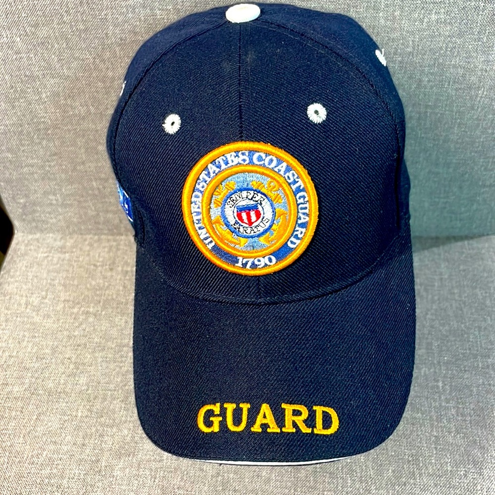 COAST GUARD NAVY BLUE HAT Patriotic Baseball Hat Ball Cap U.S COAST GUARD M-5